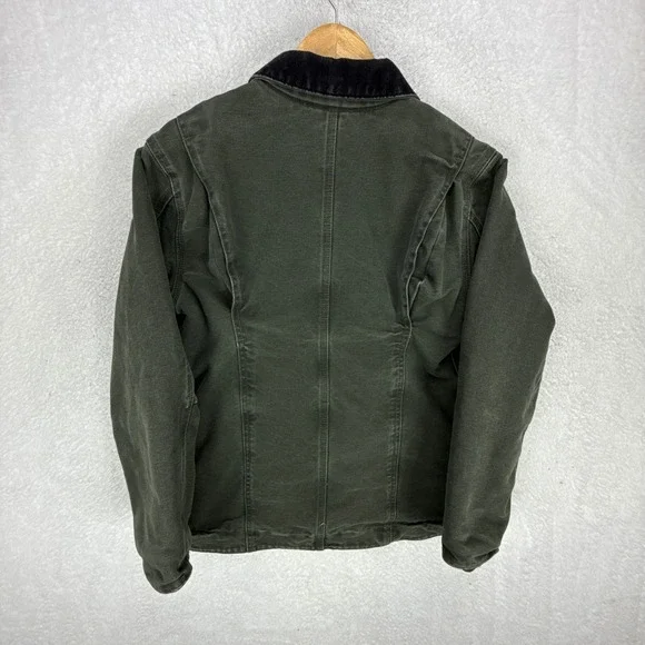 Carhartt Sandstone Ridge Coat Sherpa Lined Womens Medium WC061 MOS Moss Green - Picture 2 of 14